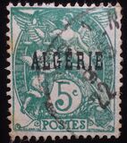 [French Postage Stamps Overprinted in Black, タイプ B2]