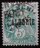 [French Postage Stamps Overprinted in Black, タイプ B2]