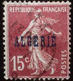 [French Postage Stamps Overprinted in Blue, type C2]