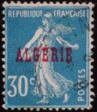 [French Postage Stamps Overprinted "ALGÈRIE" in Red, タイプ A3]