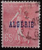 [French Postage Stamps Overprinted in Blue, type C5]
