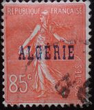 [French Postage Stamps Overprinted in Blue, type C6]