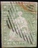 [Definitive 1854-1860 - Sitting Helvetia, type J4]