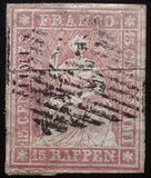 [Definitive 1854-1860 - Sitting Helvetia, type J2]