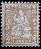 [Helvetia. Papel con fragmentos de hilos de seda., tipo K18]