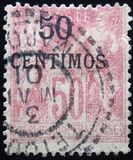 [French Postage Stamps Surcharged, type A8]