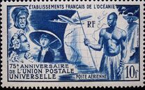 [Airmail - The 75th Anniversary of the Universal Postal Union, type BU]