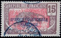 [Issues of 1907-1922 Overprinted "AFRIQUE EQUATORIALE FRANCAISE", type F5]