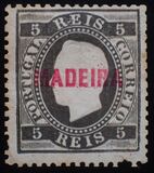 [King Luis I - Portuguese Postage Stamps Overprinted, MADEIRA, type B]
