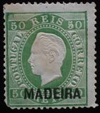 [King Luis I - Portuguese Postage Stamps Overprinted, MADEIRA, type B4]