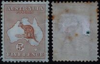 [Definitive Issues - Kangaroo and Map, type A6]