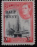 [Surcharged HALF PENNY, Typ AN]