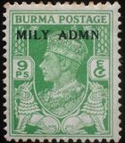 [No. 19-34 Overprinted "MILY ADMIN" in 2 Types, tip M3]