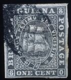 [Sailing Ship "Sandbach" - 1mm Between Value and "CENTS". See also No.12-20, type G1]