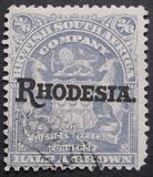 [Overprinted "RHODESIA.", type L7]