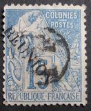 [French Colonies Postage Stamps Overprinted "REUNION", type F5]
