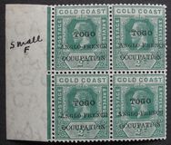 [Gold Coast Postage Stamps Overprinted Locally - "OCCUPATION" 14½mm Long, type A32]