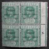 [Gold Coast Postage Stamps Overprinted Locally - "OCCUPATION" 14½mm Long, type A32]
