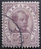 [Sir Charles J. Brooke - Inscription "POSTAGE", type N2]