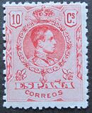 [King Alfonso XIII - Blue Control Numbers on Backside, jenis BG2]