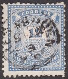 [Carta y cuerno postal. 19 “Perlas" en el marco superior., tipo V4]