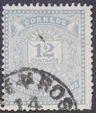 [Carta y cuerno postal. 19 “Perlas" en el marco superior., tipo V3]