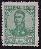 [General San Martin - Watermark 3,4 or Unwatermarked, tegund BK3]