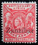[British East Africa Postage Stamps Overprinted "Zanzibar", type P1]