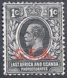 [King George V  - British East Africa and Uganda Stamps Overprinted "G.E.A.", type C1]