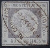 [El Sol de Mayo - Value in "CENTESIMOS". Thin Numerals, type E]
