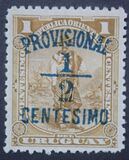 [Various Stamps Overprinted "PROVISIONAL" and Surcharged "½ CENTESIMO", type CY]