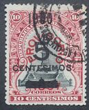 [Issue of 1897 Overprinted "1900" and Surcharged "5 CENTESIMOS" and Bar, Tip DJ]