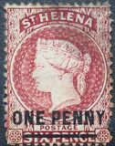 [Queen Victoria - Not Issued Stamps Surcharged, New Perforation, タイプ B18]