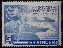[The 75th Anniversary of Universal Postal Union, Tip AG]