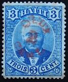 [President Louis Étienne Salomon, 1809-1888  - Issue of 1887 Surcharged "Deux 2 Cent", Tip C4]