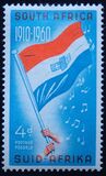 [50 anni dell'Unione del Sudafrica - Filigrana: Stemma dell'Unione, laterale a sinistra - Tipografia: Government Printer, Pretoria, Scrivi HE]