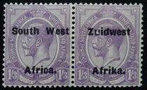 [South Africa Stamps Overprinted "South West" (16 mm wide) or "Zuidwest" - Overprint Spaced 9½mm, 유형 E14]