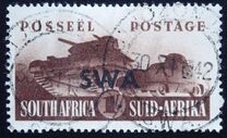 [South Africa Postage Stamps Overprinted "SWA" - Country Inscription in English and Afrikaans, Tüüp BA13]