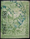 [Coat of Arms - Overprinted District Name, Consignment Number & "1864" in Small Figures, type G4]