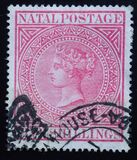 [Queen Victoria - Inscription: "NATAL POSTAGE", type R]