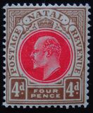 [King Edward VII - Inscription "POSTAGE - REVENUE", نوع AE6]