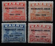 [The 25th Anniversary of Administration of King George V - Previous Issues Overprinted "HIS MAJESTY'S JUBILEE 1910-1935", type C]
