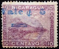[Momotombo Mountain Stamps of 1900 Surcharged in Blue or Black, type Q29]