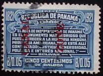 [The 100th Anniversary of the Independence from Spain - Panama Postage Stamps Overprinted "CANAL/ZONE"(Upwards), type K3]