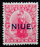 [New Zealand Postage Stamps Overprinted "NIUE" - Typhographed, type J1]