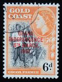 [Queen Elizabeth Stamps of 1952 of Gold Coast Overprinted "GHANA INDEPENDENCE 6TH.. MARCH, 1957", סוג C2]