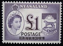 [Nyasaland Postage Stamps Overprinted "POSTAGE", Tipe AJ10]