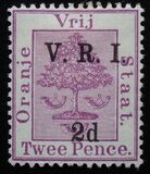 [British Occupation - Previous Issues Surcharged & Overprinted "V.R.I.", type J2]