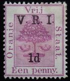 [British Occupation - Previous Issues Surcharged & Overprinted "V.R.I.", type J1]