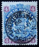 [Coat of Arms - End of Scroll goes behind Rear Legs of Supporting Animals, Lion Heavily Shaded, type E12]